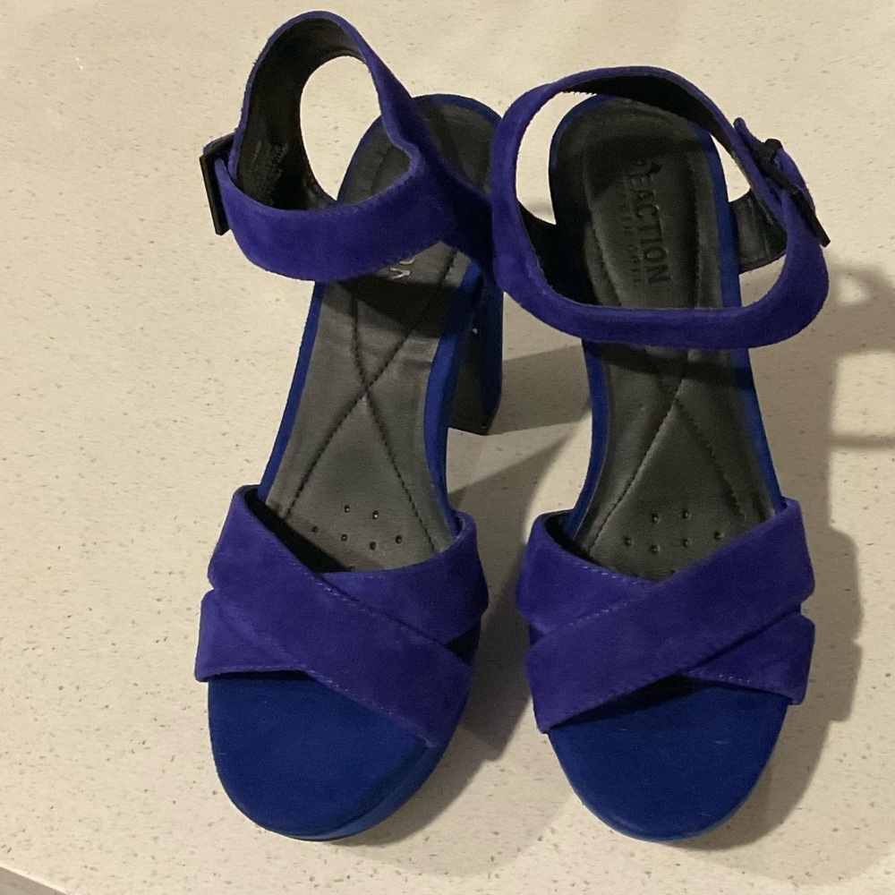 Kenneth Cole Reaction Purple Platform Sandals